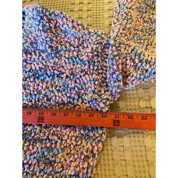 Love More Sweater Pink Purple Blue “Popcorn “ Look Size Large GORGEOUS! - Picture 10 of 11